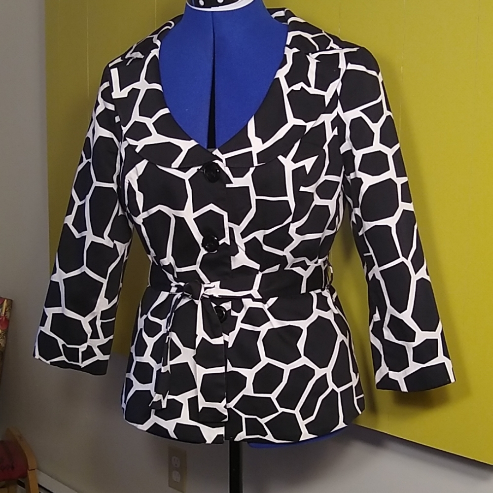 Animal print blazer